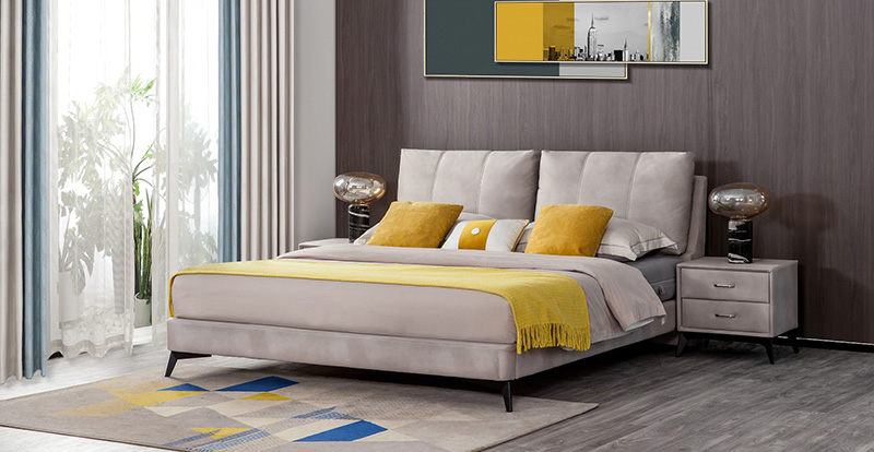 Modern minimalist Bedroom Waterproof, Oil-Proof, Anti-Fouling Technology Fabric Bed Duplex Bed A21002